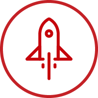 Line art image of a power button