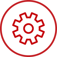 Line art image of a power button